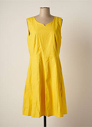 Robe mi-longue sans manche sans manche jaune PAUSE CAFE femme