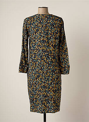 Robe mi-longue imprimé fleurs manches longues bleu LE PETIT BAIGNEUR femme