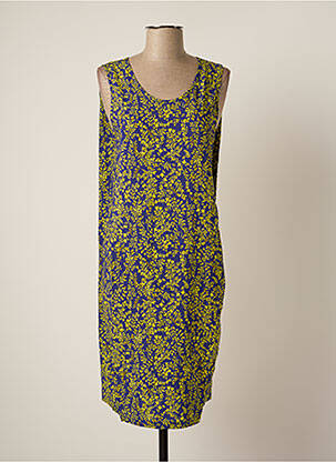 Robe mi-longue imprimé fleurs sans manche bleu LE PETIT BAIGNEUR femme
