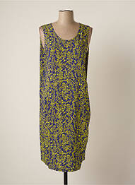 Robe mi-longue imprimé fleurs sans manche bleu LE PETIT BAIGNEUR femme