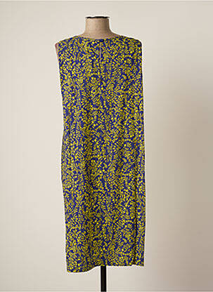 Robe mi-longue imprimé fleurs sans manche bleu LE PETIT BAIGNEUR femme