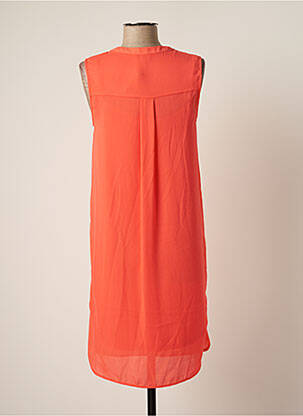 Robe mi-longue coupe fluide sans manche orange PAUSE CAFE femme