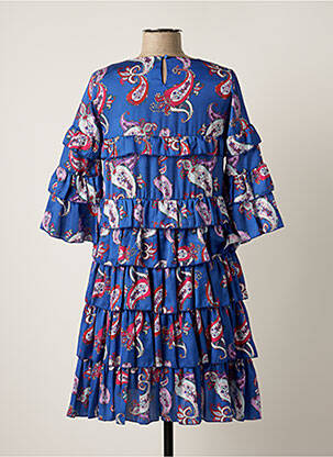 Robe courte manches 3/4 manches 3/4 bleu VICTORIO & LUCCHINO femme