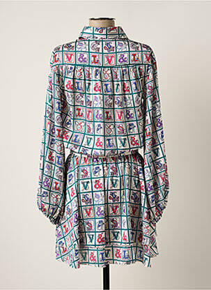 Robe courte coupe évasée manches longues vert VICTORIO & LUCCHINO femme