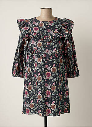 Robe courte manches 3/4 manches 3/4 vert LOIS femme