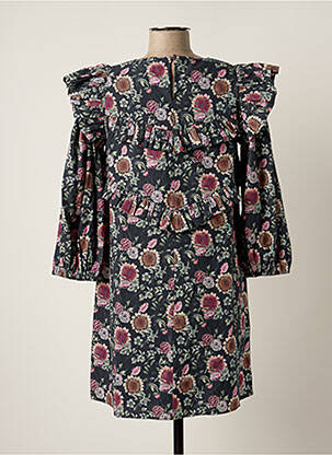 Robe courte manches 3/4 manches 3/4 vert LOIS femme