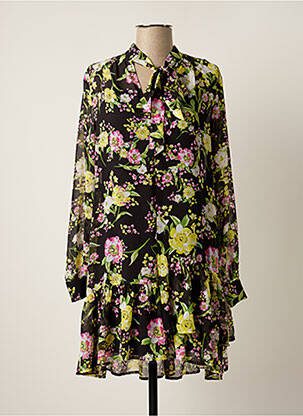 Robe courte manches longues manches longues noir GUESS femme