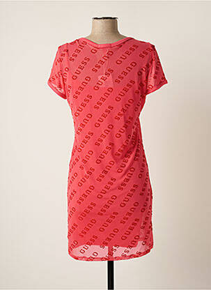 Robe courte manches courtes manches courtes rose GUESS femme