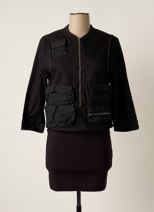 Gilet cache-cœur manches 3/4 noir G STAR femme
