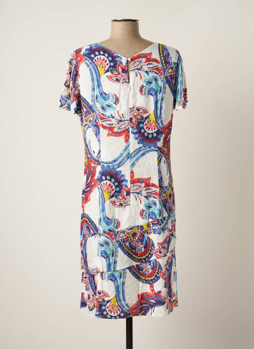 Robe mi-longue bleu PAUSE CAFE pour femme