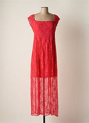 Robe longue sans manche sans manche rose GUESS femme