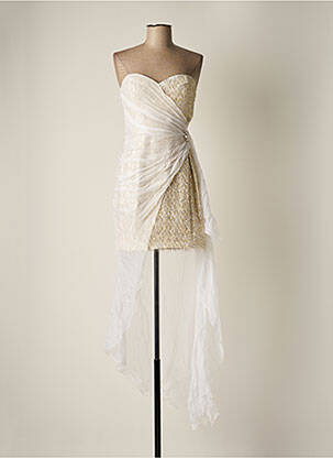 Robe courte sans manche sans manche blanc AZZARO femme