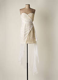 Robe courte sans manche sans manche blanc AZZARO femme