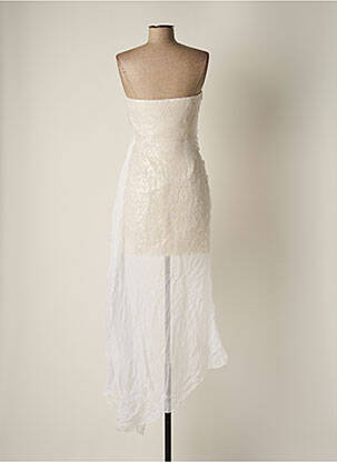 Robe courte sans manche sans manche blanc AZZARO femme
