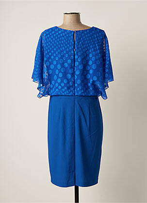 Robe mi-longue manches courtes manches courtes bleu PAUSE CAFE femme