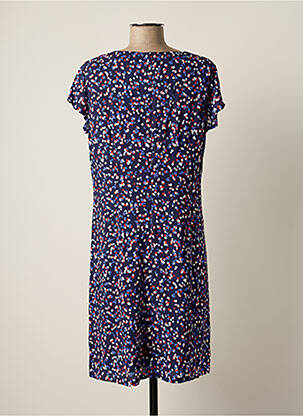 Robe mi-longue imprimé fantaisie manches courtes bleu PAUSE CAFE femme
