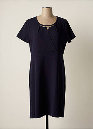 Robe mi-longue manches courtes manches courtes bleu PAUSE CAFE femme