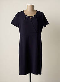 Robe mi-longue manches courtes manches courtes bleu PAUSE CAFE femme