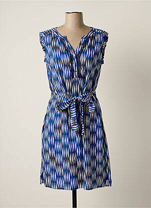 Robe mi-longue sans manche sans manche bleu PAUSE CAFE femme