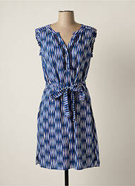Robe mi-longue sans manche sans manche bleu PAUSE CAFE femme