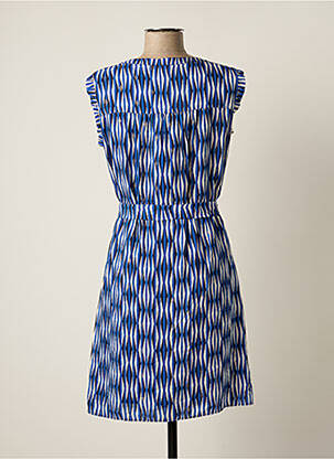Robe mi-longue sans manche sans manche bleu PAUSE CAFE femme
