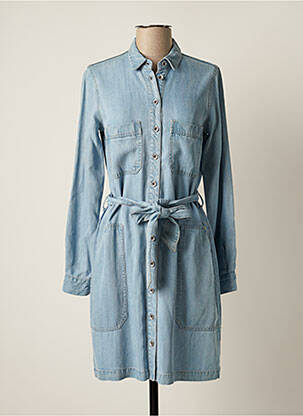 Robe mi-longue manches longues manches longues bleu SALSA femme