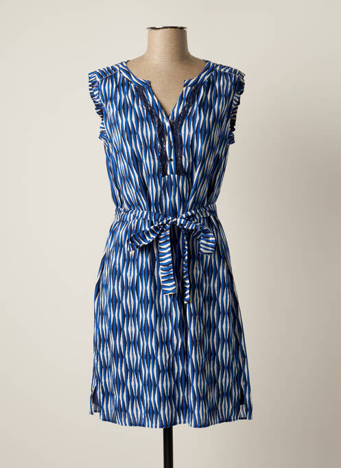 Robe mi-longue sans manche sans manche bleu PAUSE CAFE femme