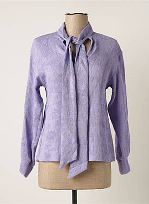 Blouse manches longues manches longues violet LAAGAM femme