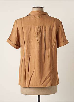 Chemisier poches poitrine manches courtes marron LE PETIT BAIGNEUR femme