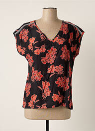 Blouse imprimé fleurs manches courtes noir LE PETIT BAIGNEUR femme