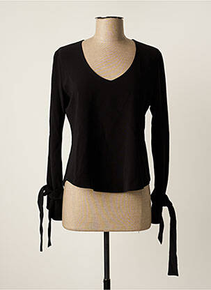 Blouse manches longues manches longues noir LAAGAM femme