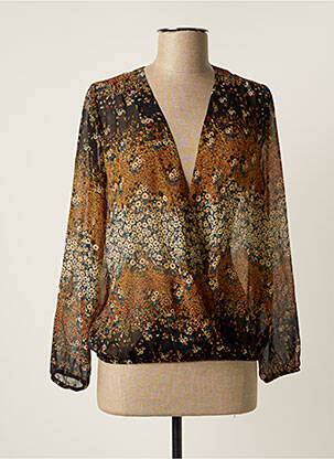 Blouse légère et transparente manches longues marron LE PETIT BAIGNEUR femme