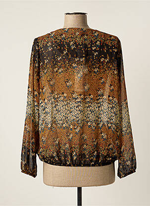 Blouse légère et transparente manches longues marron LE PETIT BAIGNEUR femme