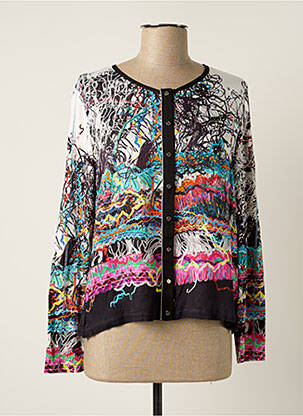 Veste casual col rond noir PAUSE CAFE femme