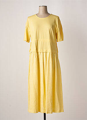 Robe longue manches courtes manches courtes jaune SALSA femme