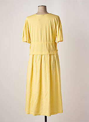 Robe longue manches courtes manches courtes jaune SALSA femme