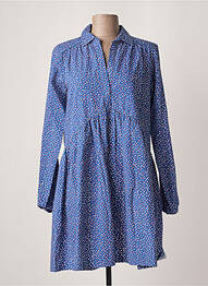 Robe courte coupe évasée manches longues bleu SALSA femme