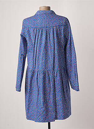 Robe courte coupe évasée manches longues bleu SALSA femme