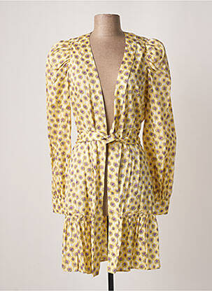Robe courte manches longues manches longues jaune SALSA femme