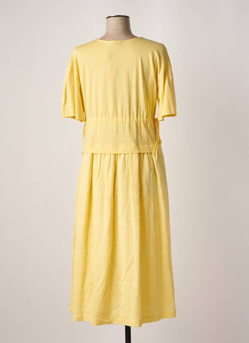 Robe longue manches courtes manches courtes jaune SALSA femme