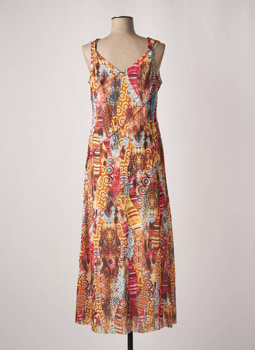 Robe longue orange PAUSE CAFE pour femme