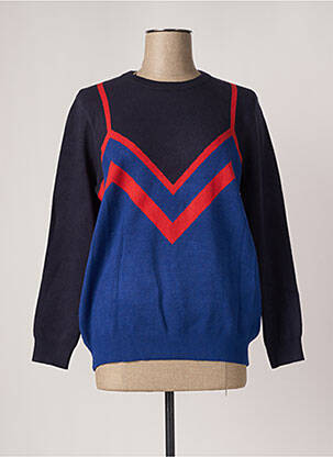 Pull stretch manches longues bleu LA FIANCEE DU MEKONG femme
