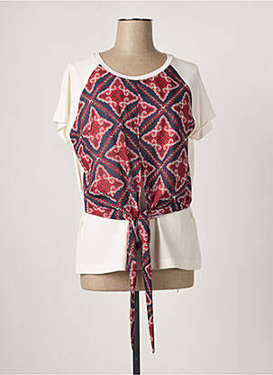 Top manches courtes manches courtes beige PAUSE CAFE femme