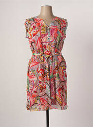 Robe mi-longue sans manche sans manche rouge PAUSE CAFE femme