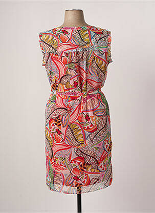 Robe mi-longue sans manche sans manche rouge PAUSE CAFE femme