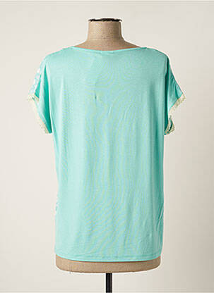 T-shirt col v manches courtes bleu DAMART femme