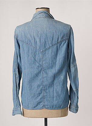 Chemisier poches poitrine manches longues bleu RESTORED femme