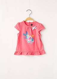 T-shirt fermeture pressionnée manches courtes rose SERGENT MAJOR fille