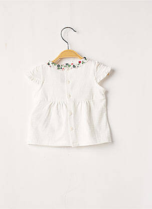 Top fermeture boutonnée au dos manches courtes beige SERGENT MAJOR fille