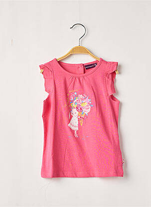Top fermeture pressionnée sans manche rose SERGENT MAJOR fille